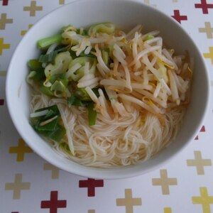 鶏スープでいただく★さっぱり冷麦